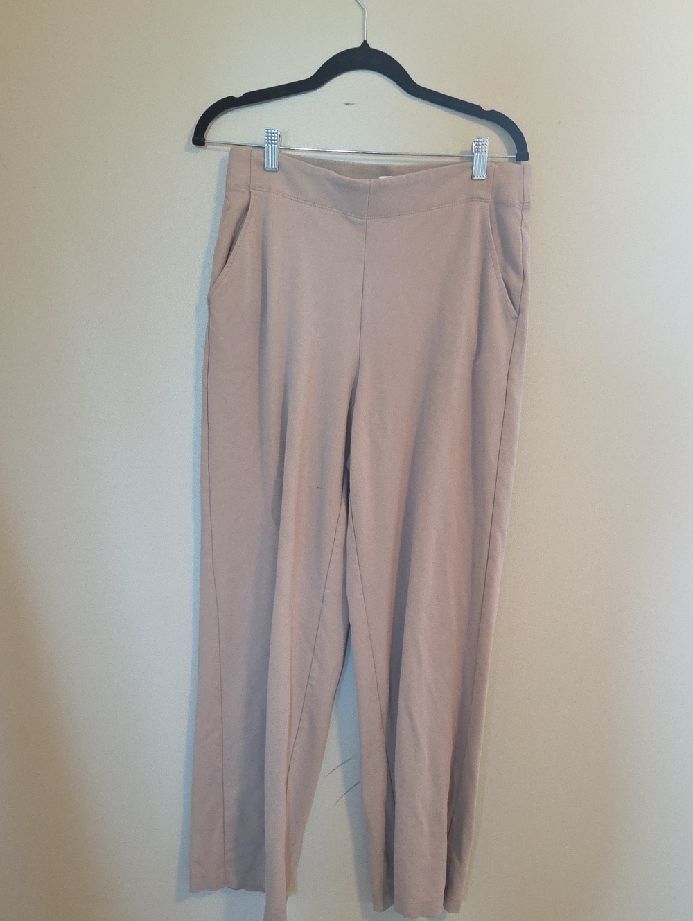 Max Studio Straight-Leg Ponte Trousers in Light Taupe
